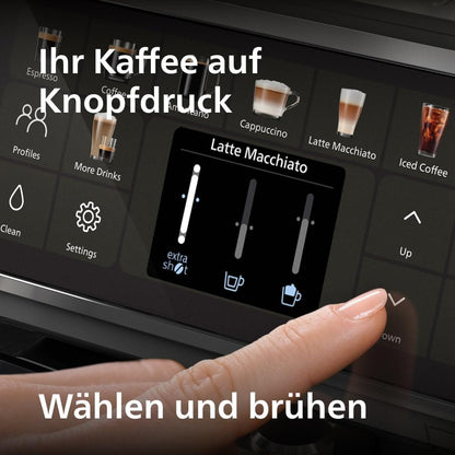 Serie 5500 Kaffeevollautomat (EP5544/50)–LatteGo Milchsystem,20 heiße und kalte Kaffeespezialitäten,40% leiser mit SilentBrew,QuickStart,Grau